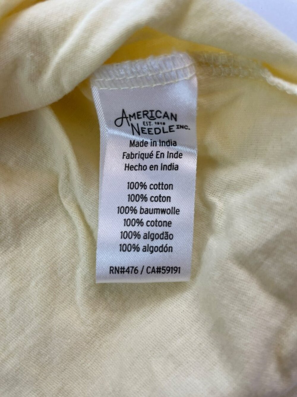 American Needle Polaroid Vintage Graphic T-Shirt Yellow Men's Size Large NWT - Picture 7 of 7